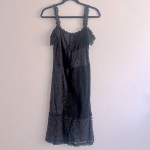 Moschino Cheap and Chic eyelet patchwork lace/ crochet dress